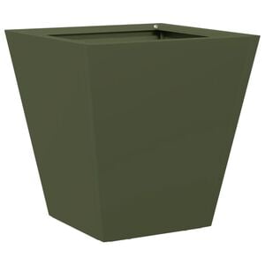 vidaXL Jardini&egrave;re vert olive 30x30x30 cm acier