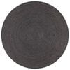 vidaXL Tapis fait &agrave; la main Jute Rond 90 cm Gris fonc&eacute;