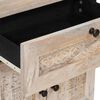 vidaXL Cabinet de chevet Beige 50 x 33 x 60 cm Bois d'acacia massif
