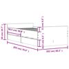 vidaXL Cadre de lit avec tiroirs sans matelas blanc 100x200 cm