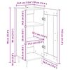 vidaXL Buffet ch&ecirc;ne artisanal 34 x 34,5 x 90 cm Bois d'ing&eacute;nierie