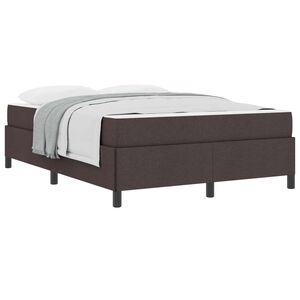 vidaXL Lit &agrave; ressorts Marron fonc&eacute; 140 x 200 cm tissu