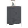 vidaXL Buffet haut anthracite 68x39x101,5 cm acier
