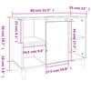 vidaXL Meuble d'&eacute;vier ch&ecirc;ne sonoma 80x33x60 cm bois d'ing&eacute;nierie