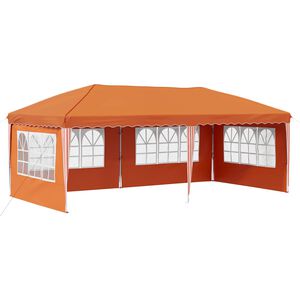vidaXL Tente de f&ecirc;te pop-up 575 x 289 x 245 cm Orange