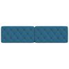 vidaXL Coussin de t&ecirc;te de lit bleu 200 cm velours