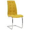 vidaXL Chaises &agrave; manger cantilever lot de 6 jaune tissu