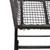 vidaXL Ensemble &agrave; manger de jardin 9pcs noir poly rotin verre