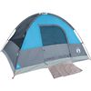vidaXL Tente de camping &agrave; d&ocirc;me 3 personnes bleu imperm&eacute;able