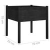 vidaXL Jardinières 2 pcs Noir 70x70x70 cm Bois de pin massif