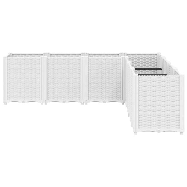 vidaXL Jardini&egrave;re blanc 160x160x53 cm polypropyl&egrave;ne