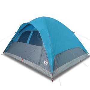 vidaXL Tente familiale &agrave; d&ocirc;me 6 personnes bleu imperm&eacute;able