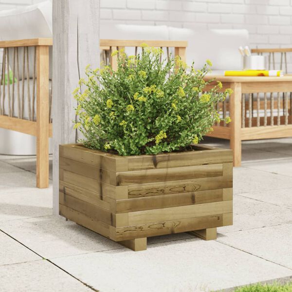 vidaXL Jardini&egrave;re 40x40x26,5 cm bois de pin impr&eacute;gn&eacute;