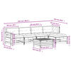 vidaXL Salon de jardin 6 pcs avec coussins bois massif Douglas
