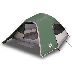 vidaXL Tente de camping &agrave; d&ocirc;me 4 personnes vert imperm&eacute;able