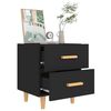 vidaXL Tables de chevet 2 pcs Noir 40x35x47,5 cm