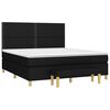 vidaXL Sommier &agrave; lattes de lit avec matelas Noir 180x200 cm Tissu