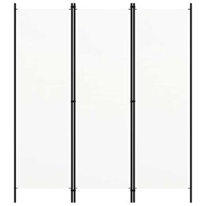 vidaXL Cloison de s&eacute;paration 3 panneaux Blanc 150x180 cm