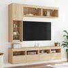 vidaXL Ensemble de meubles TV muraux 7pcs et lumi&egrave;res LED ch&ecirc;ne sonoma