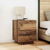 vidaXL Cabinet de chevet avec tiroir 2 pcs Bois ancien 45 x 40 x 55 cm