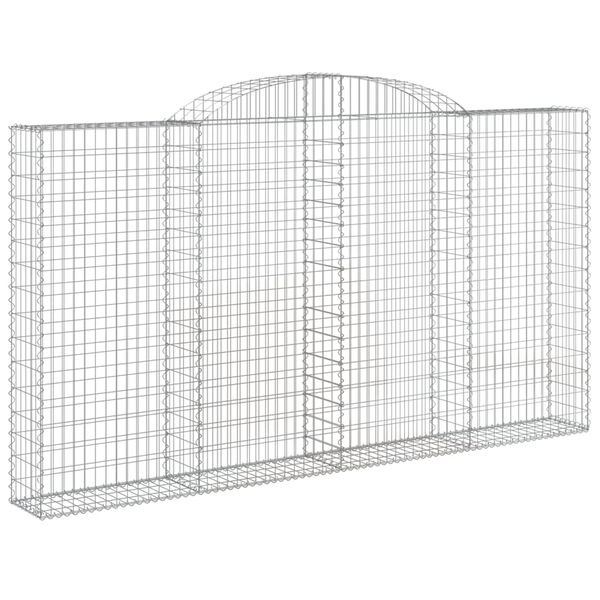 vidaXL Paniers &agrave; gabions arqu&eacute;s 9 pcs 300x30x160/180 cm fer galvanis&eacute;