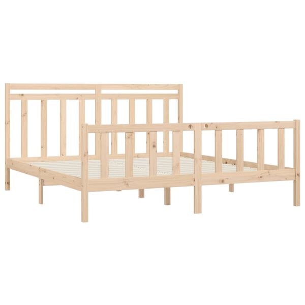 vidaXL Cadre de lit sans matelas bois massif de pin 200x200 cm