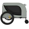 vidaXL Remorque de v&eacute;lo pour animaux de compagnie gris et noir