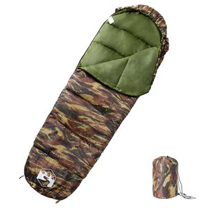vidaXL Sac de couchage momie pour adultes camping 3 saisons
