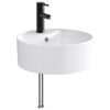 vidaXL Lavabo avec robinet et &eacute;vacuation Noir Mat 40,5 x 40,5 x 15 cm
