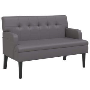 vidaXL Banc avec dossier gris 112x65,5x75 cm similicuir
