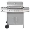 vidaXL Barbecue au gaz 6+1 zone de cuisson Argent&eacute;
