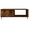 vidaXL Table basse ch&ecirc;ne fum&eacute; 90x60x35 cm bois d'ing&eacute;nierie
