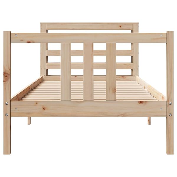 vidaXL Cadre de lit avec t&ecirc;te de lit sans matelas 90x190 cm