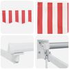 vidaXL Auvent R&eacute;tractable Rouge et Blanc 300 x 250 cm Polyester, M&eacute;tal