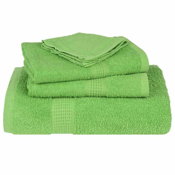vidaXL Serviettes de bain FROGN 10 pcs vert pomme 100x150 cm 360 g/m&sup2;