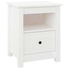 vidaXL Table de chevet Blanc 40x35x49 cm Bois de pin massif