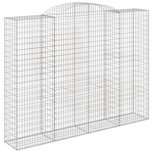vidaXL Paniers &agrave; gabions arqu&eacute;s 9 pcs 300x50x220/240 cm fer galvanis&eacute;