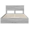 vidaXL Lit de Rangement Gris Sonoma 160 x 200 cm Bois d'ing&eacute;nierie