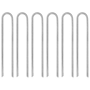 vidaXL Piquets de tente 6 pcs en forme de U 30 cm &Oslash;8,5mm acier galvanis&eacute;