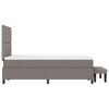 vidaXL Lit &agrave; ressorts avec t&ecirc;te de lit Taupe 120 x 190 cm tissu