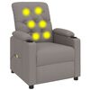 vidaXL Fauteuil de massage Taupe Tissu