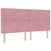 vidaXL T&ecirc;te de lit LED avec bandes LED Rose 200 cm Velours