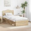 vidaXL Cadre de lit Ch&ecirc;ne Sonoma 90 x 200 cm Bois de pin massif