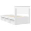 vidaXL Cadre de lit avec t&ecirc;te de lit Blanc 90 x 190 cm Pin massif