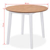 vidaXL Ensemble de salle à manger 5 pcs MDF et hévéa Blanc