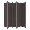 vidaXL Cloison de s&eacute;paration 5 panneaux Marron 250x220 cm Tissu