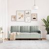vidaXL Canap&eacute; &agrave; 3 places Gris clair 180 cm Velours