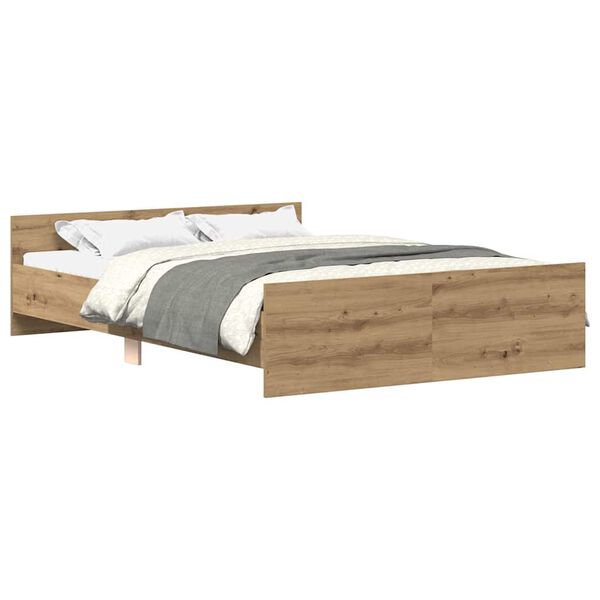 vidaXL Cadre de lit sans matelas ch&ecirc;ne artisanal 120x200 cm