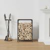 vidaXL Portant de bois chauffage noir 44x28x65 cm