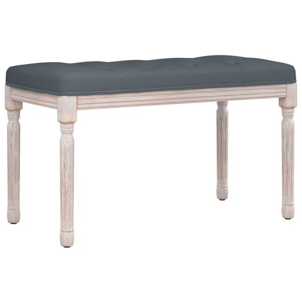 vidaXL Banc Gris fonc&eacute; 80x40x49 cm Velours